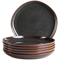 TELLERSET Cordelia 6-teilig  - Rot/Braun, Trend, Keramik (27cm) - Mäser