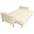 SCHLAFSOFA Cord Creme  - Creme/Schwarz, KONVENTIONELL, Textil/Metall (222/93/98cm) - Carryhome