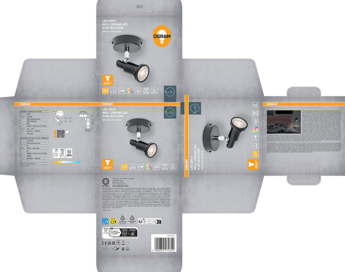 LED-STRAHLER 8/8/13 cm   - Basics (8/8/13cm) - Osram