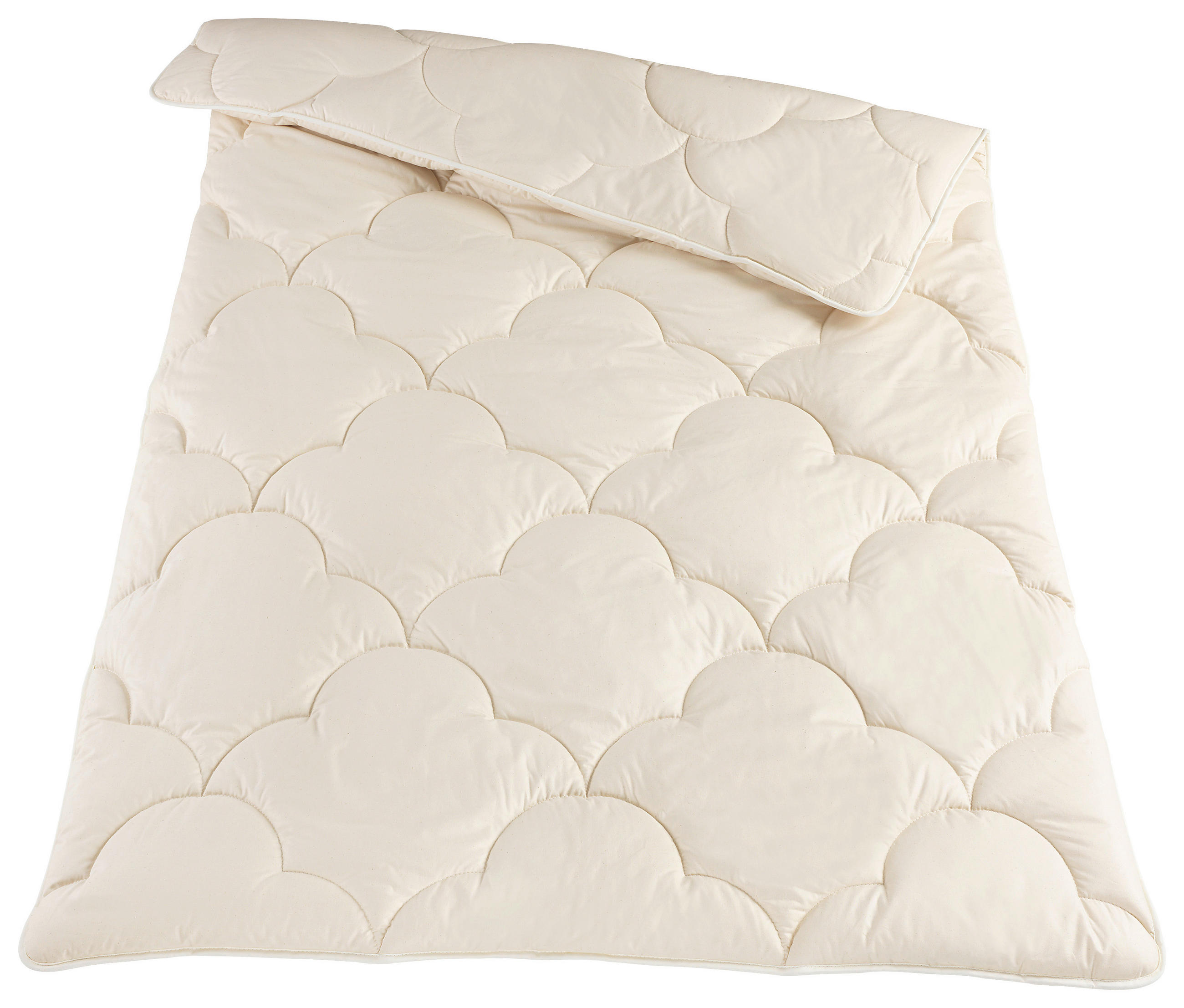 PROŠÍVANÁ PŘIKRÝVKA, 135/200 cm, duté vlákno - béžová, Basics, textil (135/200cm) - Valnatura