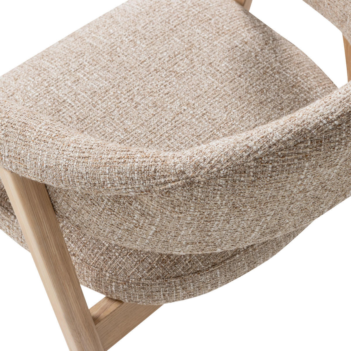 ARMLEHNSTUHL-SET 2 Stück  Webstoff  Naturfarben  - Naturfarben, MODERN, Holz/Textil (60/77/60cm) - Livetastic