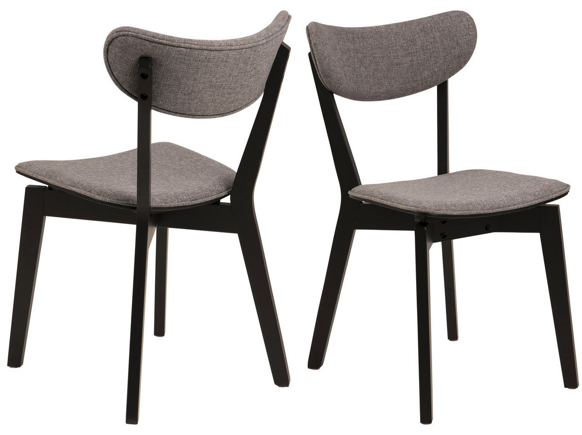 STOL flatväv  - svart/grå, Klassisk, trä/textil (45/78/55cm) - Best Price