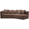 ECKSOFA Braun Chenille  - Schwarz/Braun, MODERN, Kunststoff/Textil (315/180cm) - Hom`in