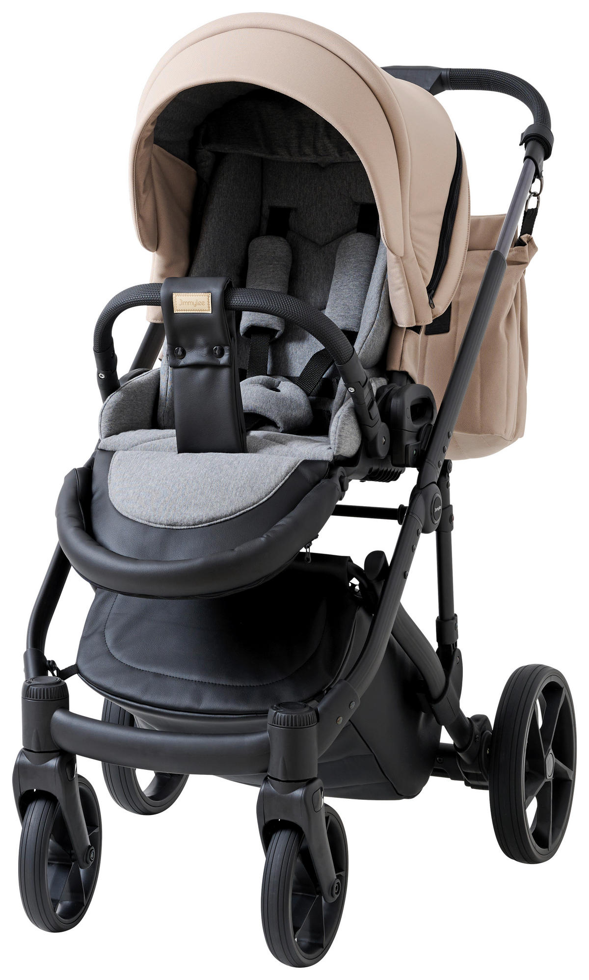 BARNVAGNSSET Easy Compact  - beige/svart, Basics, metall/textil (108/61/96cm) - Jimmylee