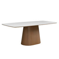 ESSTISCH      - Walnussfarben/Weiß, Design, Stein/Metall (200/90/75cm) - MID.YOU