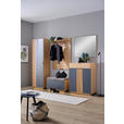 GARDEROBE 6-teilig  in 250/200/42 cm  - Eichefarben/Grau, Natur, Holz/Holzwerkstoff (250/200/42cm) - Linea Natura