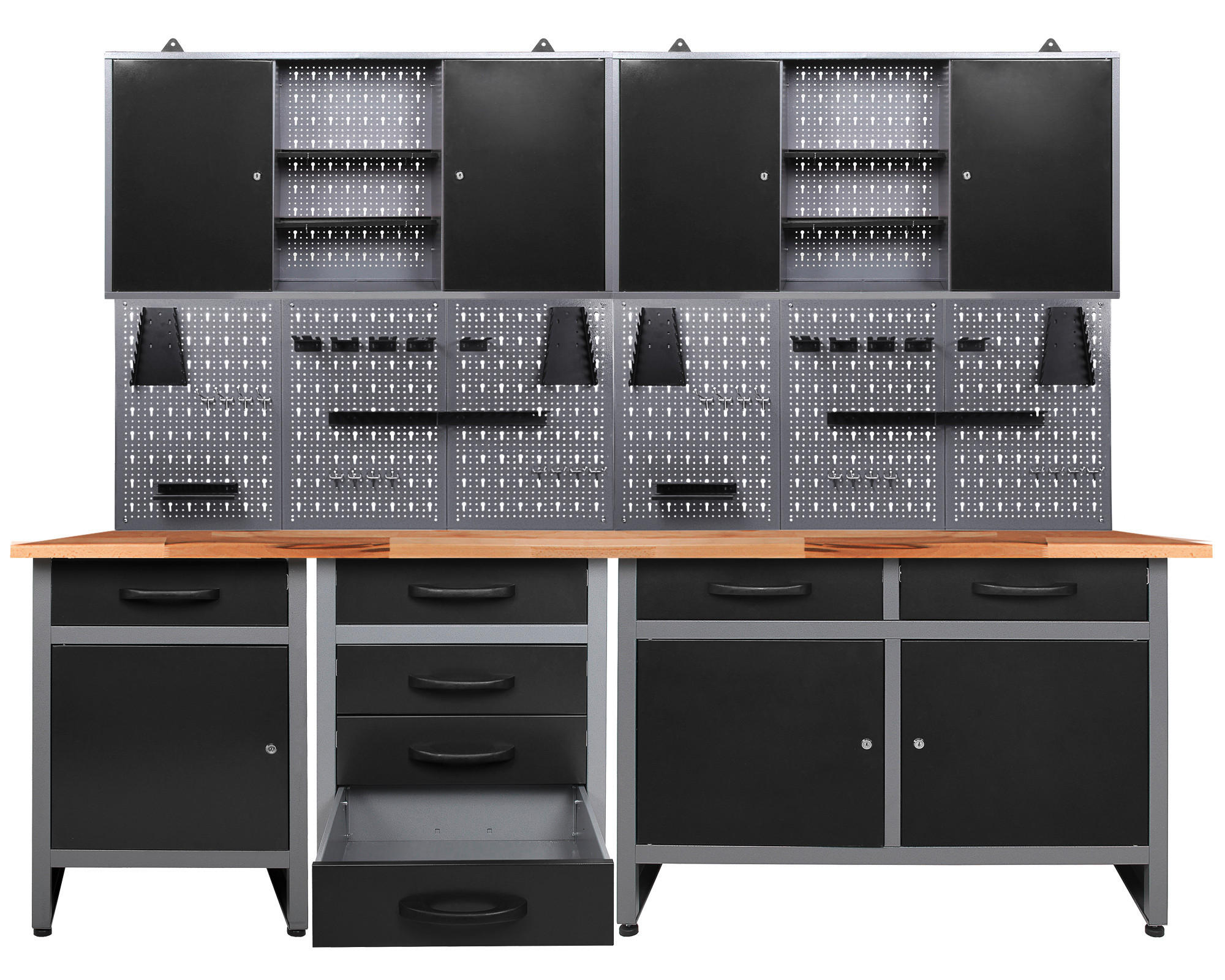 XXXLutz Werkbankset Anthrazit, Grau 240x205x60 cm
