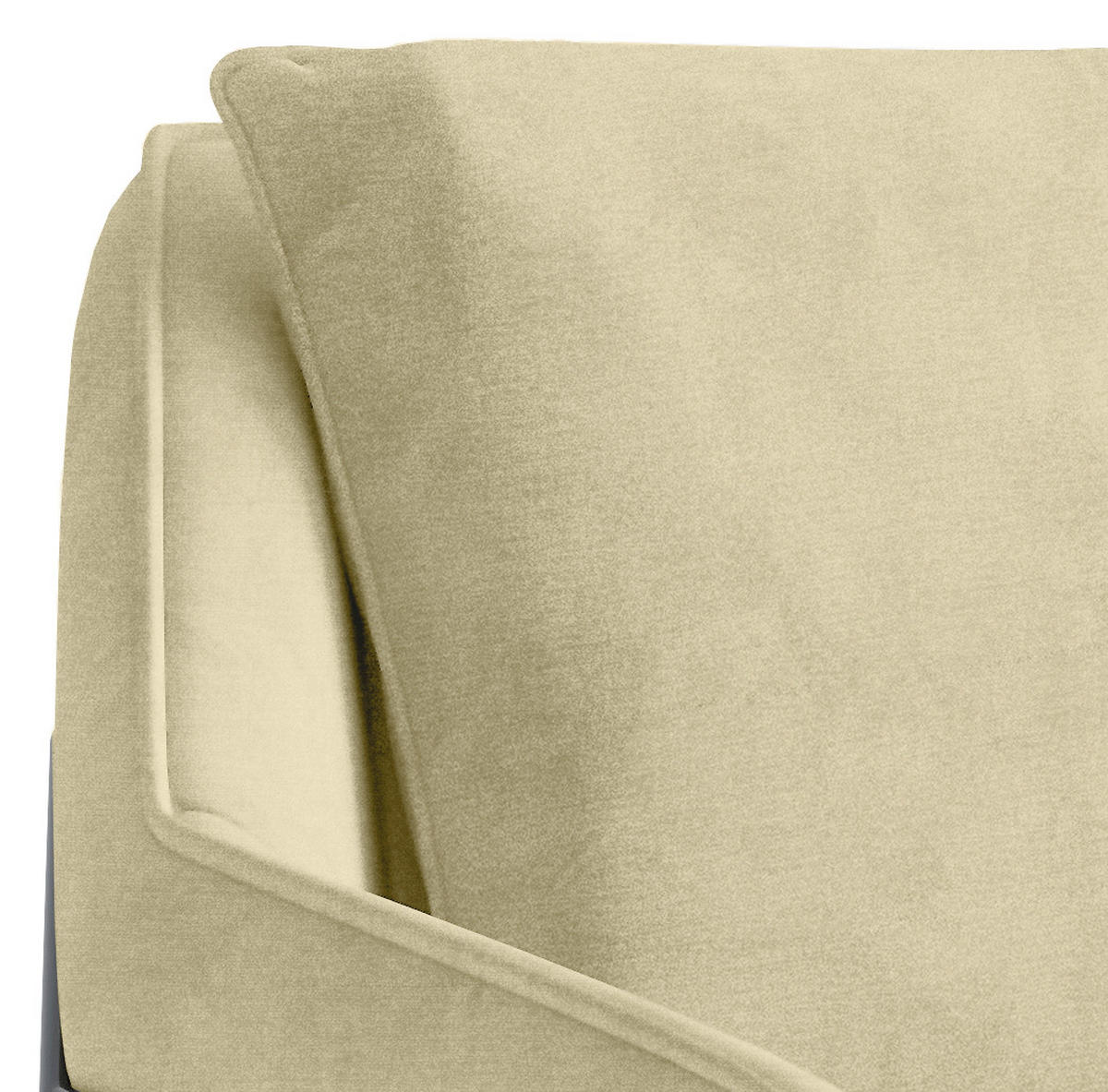 SESSEL in Flachgewebe Beige  - Beige/Schwarz, Design, Textil/Metall (78/85/85cm) - Livetastic
