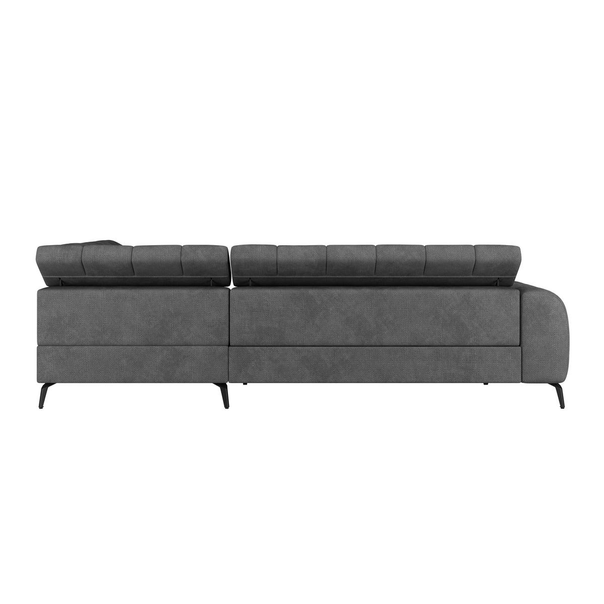 ECKSOFA in Anthrazit  - Anthrazit/Schwarz, Trend, Kunststoff/Textil (261/203cm) - Livetastic