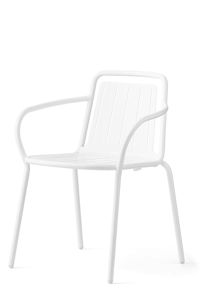 GARTENSTUHL Edelstahl Weiß  - Weiß, Basics, Metall (60/79/53cm) - Connubia 