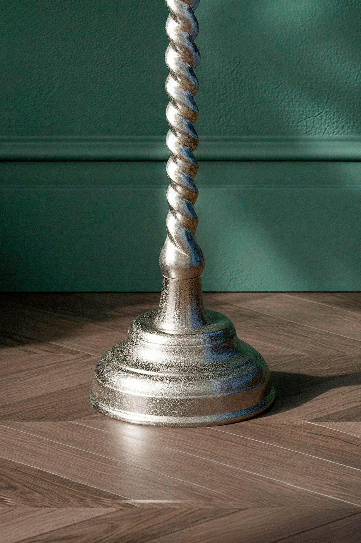 BEISTELLTISCH Silberfarben rund  - Silberfarben, Design, Metall (28/51/28cm) - Livetastic