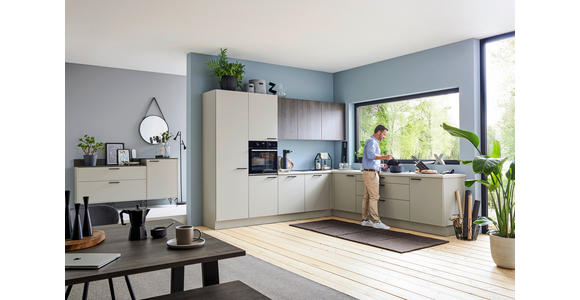 EINBAUKÜCHE   - Grau, Design, Holzwerkstoff - Novel