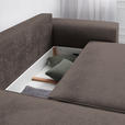 ECKSOFA in Plüsch Graubraun  - Graubraun/Blaugrau, Design, Kunststoff/Textil (152/288cm) - Xora