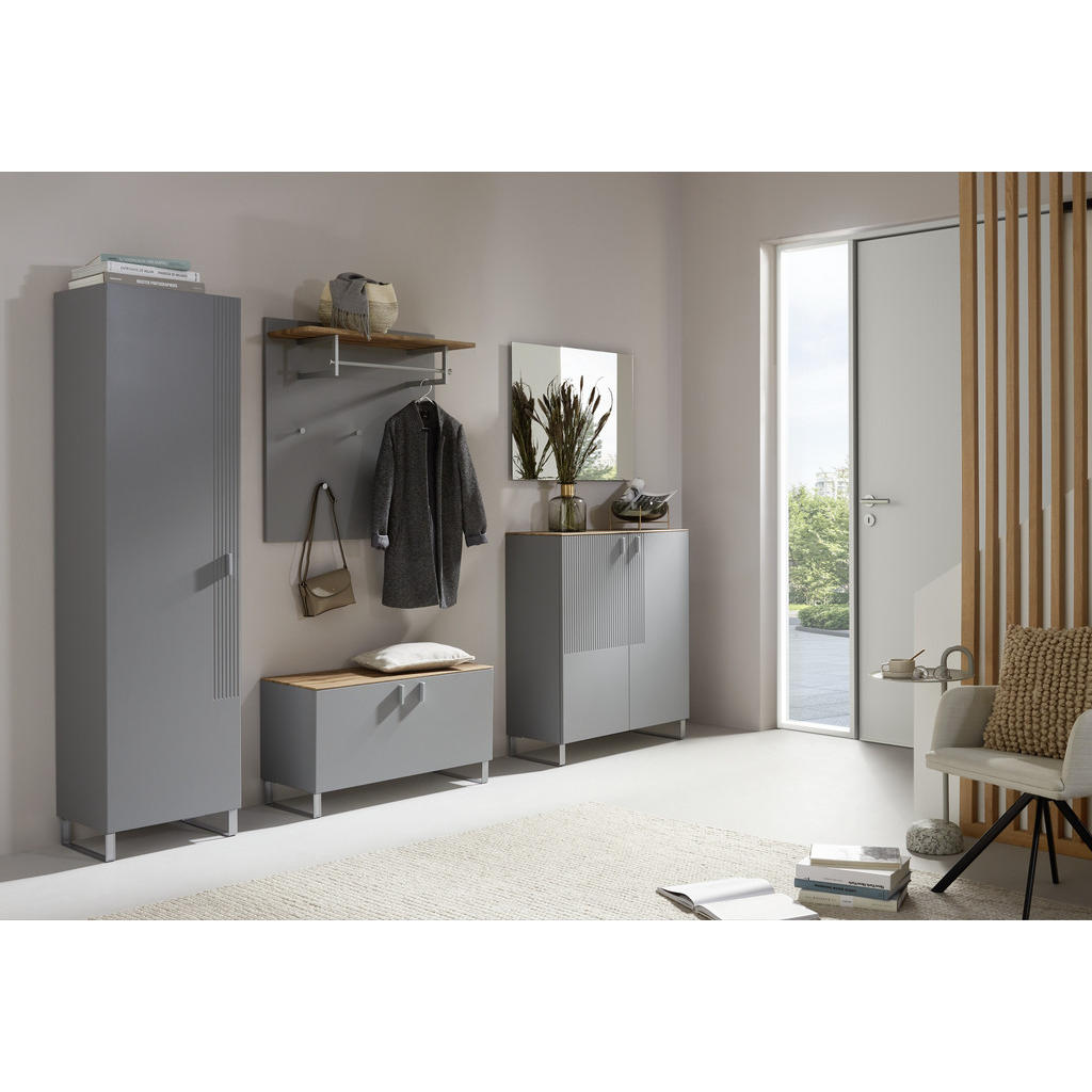 Thumbnail - Dieter Knoll Garderobenschrank, Grau, Holzwerkstoff, 1 Fächer, 52x192x36 cm, Beimöbel erhältlich, Typenauswahl, Garderob...