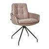 ARMLEHNSTUHL  in Velours  - Schwarz/Grau, Design, Textil/Metall (63/90/69cm) - Johann Jakob