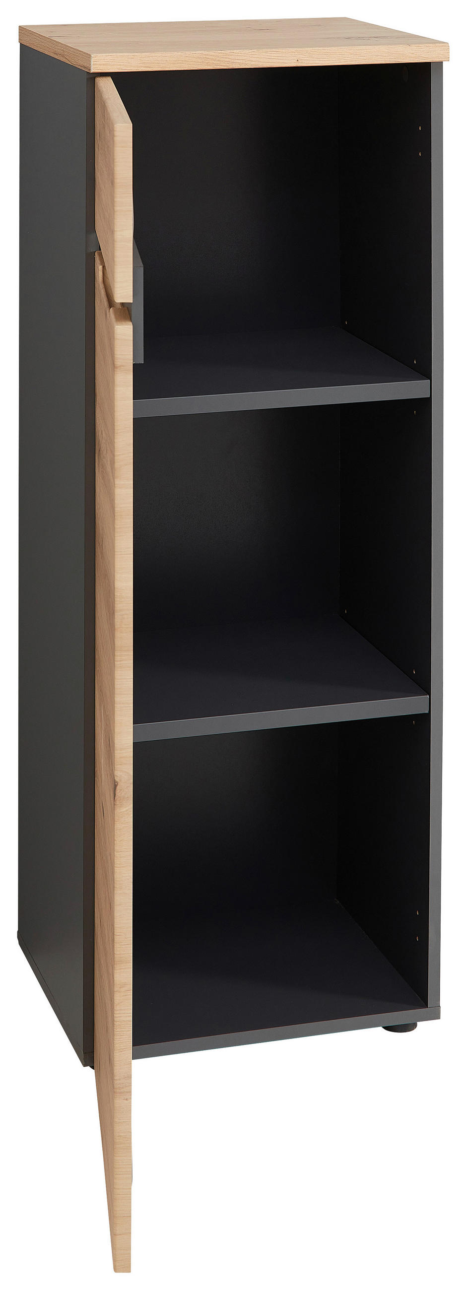 IRATTARTÓ SZEKRÉNY - grafitszürke/Artisan tölgy, Modern, faalapú anyag (45/122/38cm) - Voleo