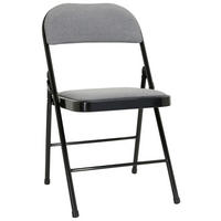 KLAPPSTUHL in Metall, Textil Schwarz, Hellgrau  - Hellgrau/Schwarz, Basics, Textil/Metall (44/80/49cm) - MID.YOU