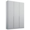 DREHTÜRENSCHRANK 136/229/54 cm 3-türig Hellgrau  - Hellgrau/Alufarben, MODERN, Holzwerkstoff (136/229/54cm) - Rauch Möbel