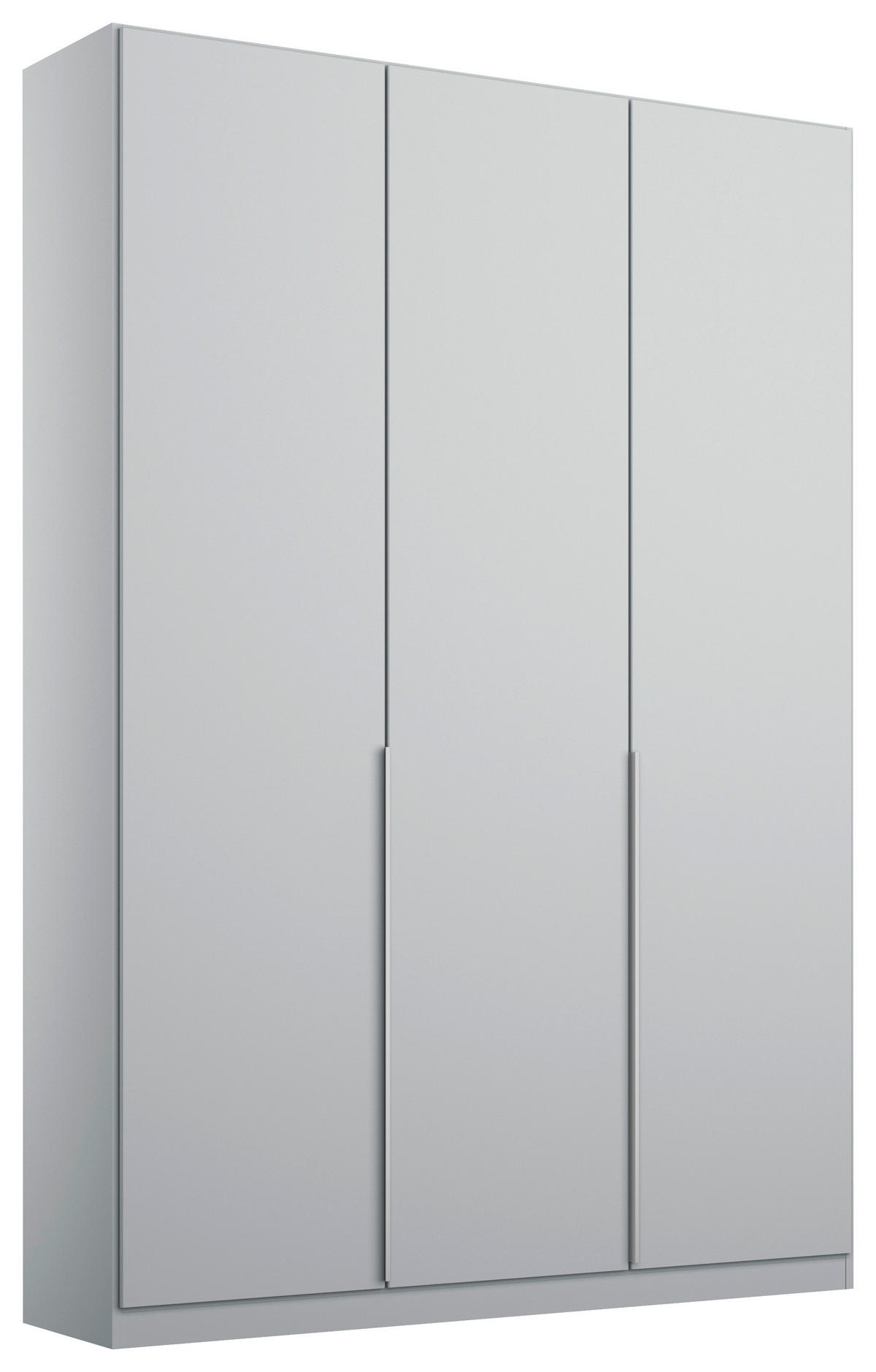 DREHTÜRENSCHRANK 136/229/54 cm 3-türig Hellgrau  - Hellgrau/Alufarben, MODERN, Holzwerkstoff (136/229/54cm) - Rauch Möbel