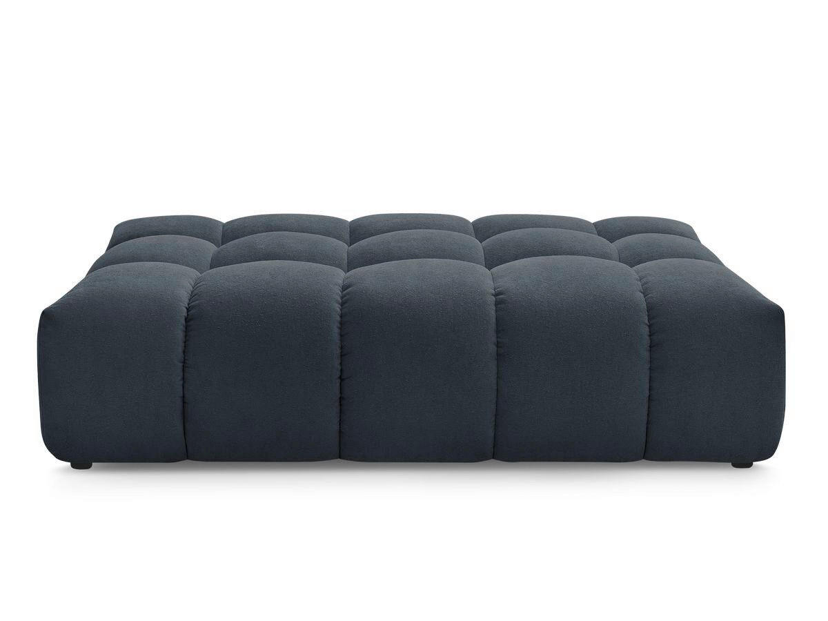 HOCKER EVEREST Struktur Dunkelblau  - Schwarz/Dunkelblau, MODERN, Kunststoff/Textil (166/100/40cm)