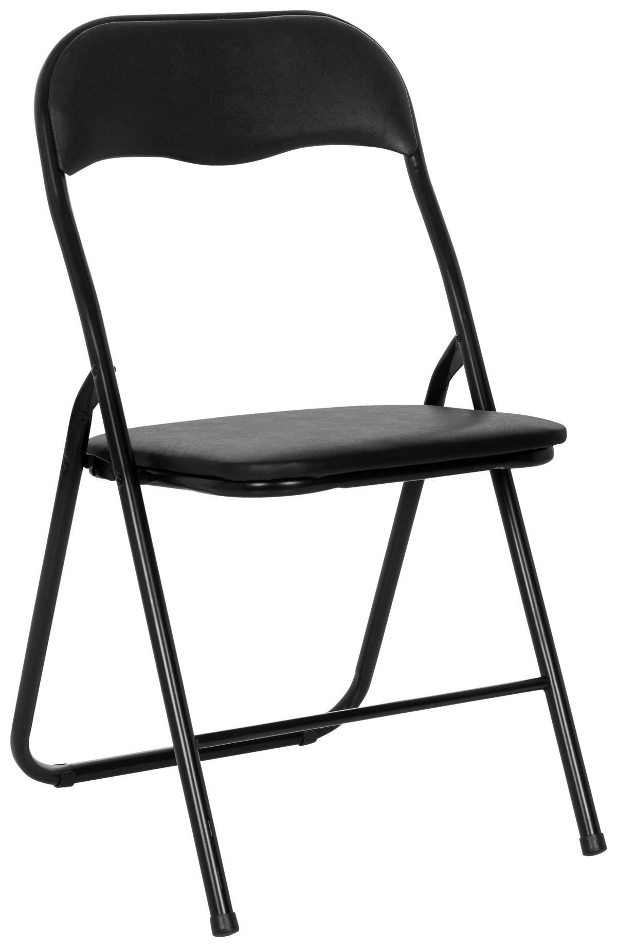 KLAPPSTUHL Schwarz  - Schwarz, MODERN, Metall (44/81/48cm) - MID.YOU