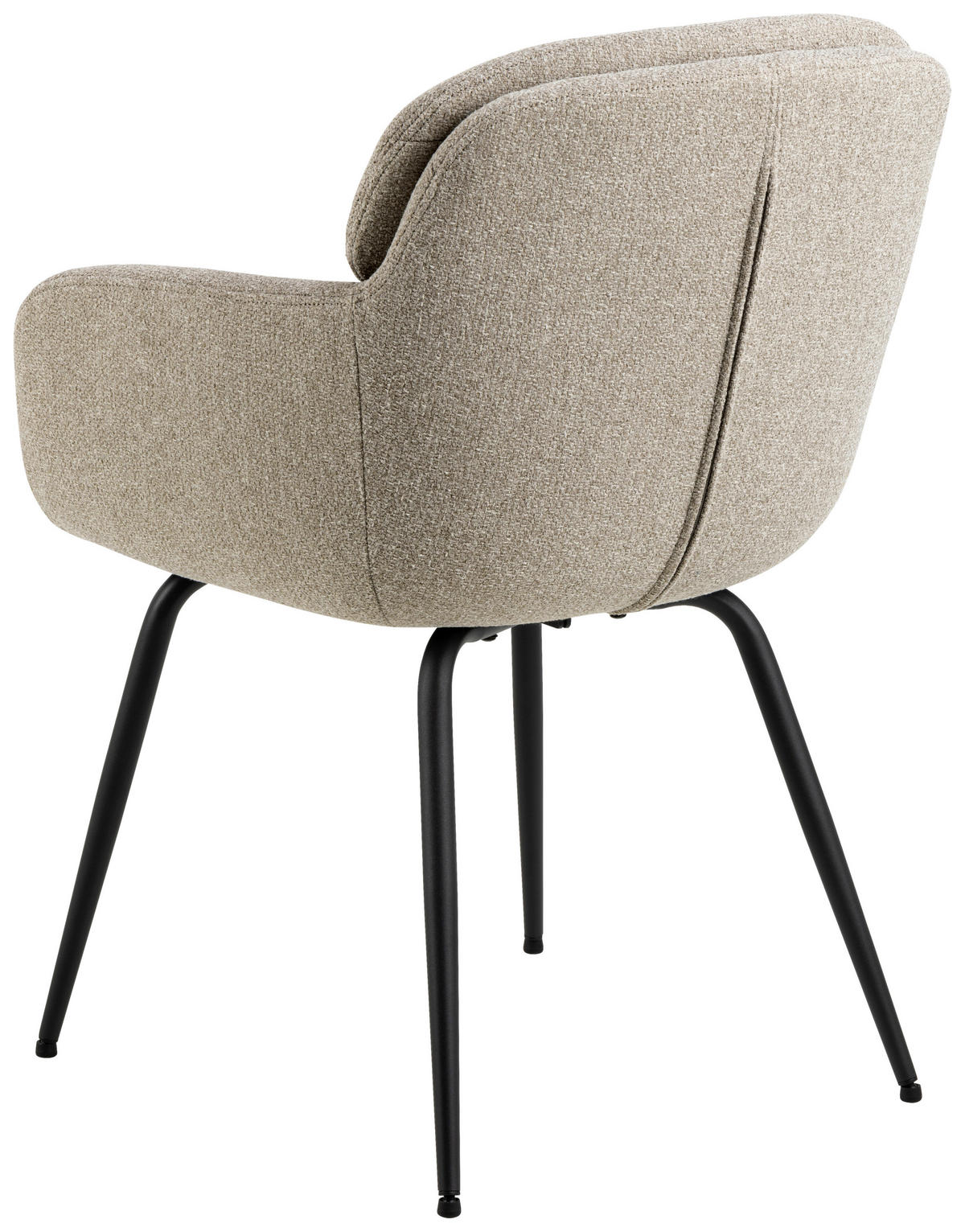 ARMLEHNSTUHL  in Struktur  - Beige/Schwarz, Design, Textil/Metall (58/84/59cm) - MID.YOU