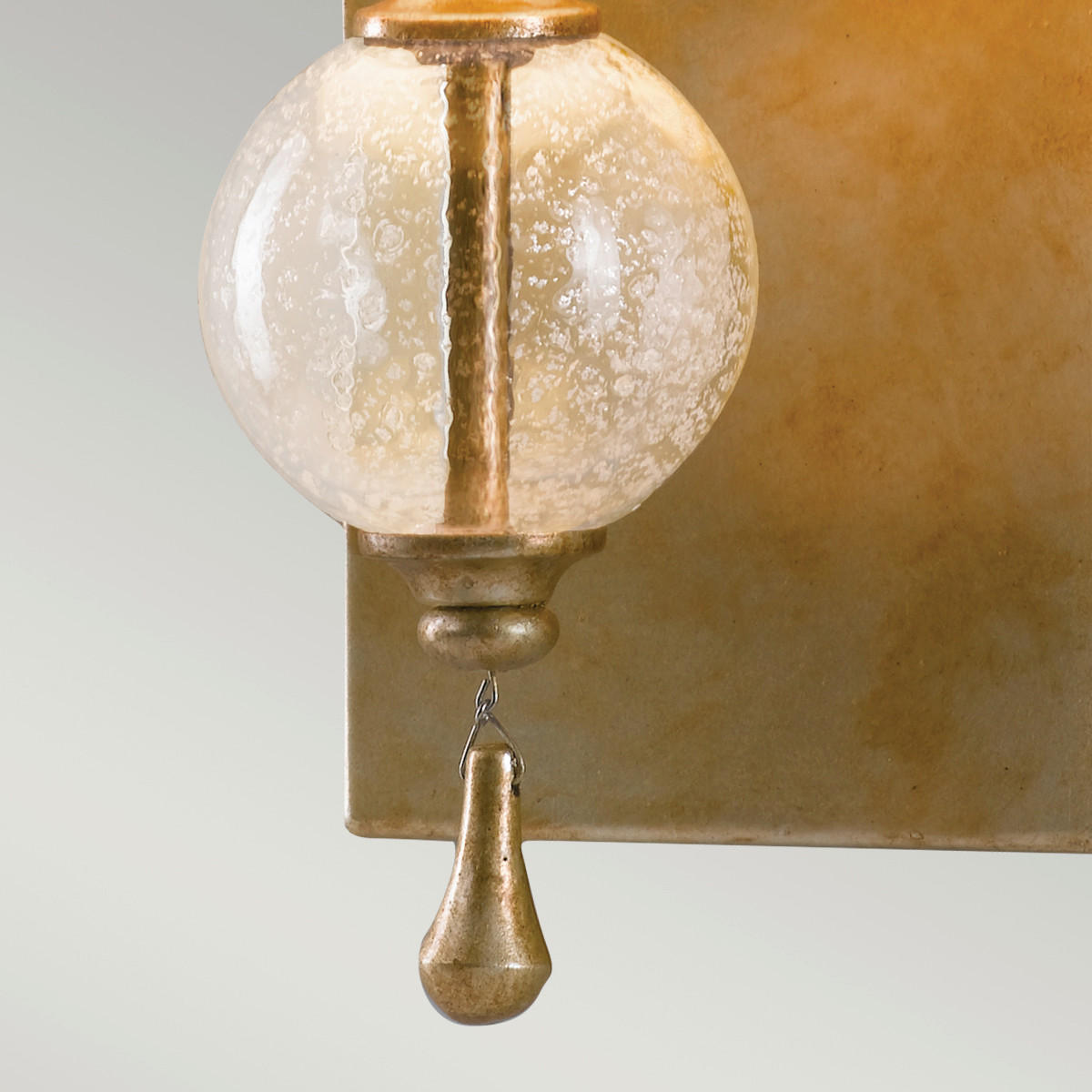 WANDLEUCHTE - Silberfarben/Goldfarben, Basics, Textil/Metall (14/29.8cm) - Elstead Lighting