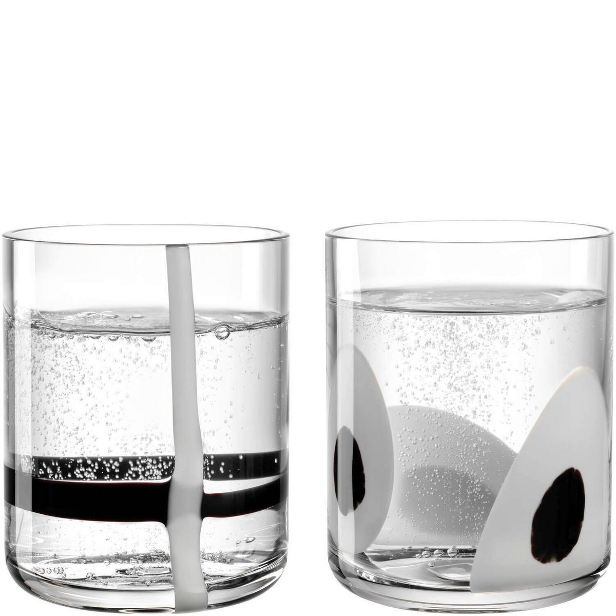 SET ČAŠA ZA VISKI  2-dijelni   BANDA NERA  - bijela/prozirno, Basics, staklo (8/9/8cm) - Leonardo