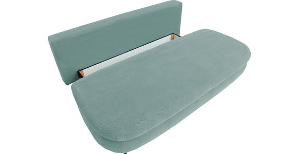 SCHLAFSOFA Webstoff, Plüsch Mintgrün - Schwarz/Mintgrün, Design, Textil (213/89/105cm) - Novel