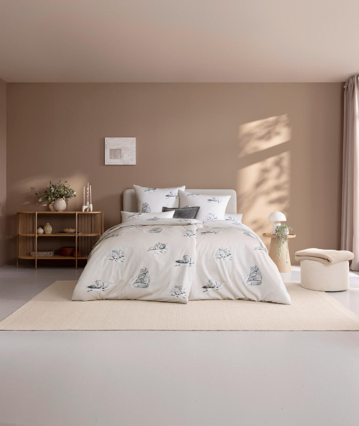 BETTWÄSCHE Atelier Makosatin 155/220 cm  - Creme, Design, Textil (155/220cm) - Estella