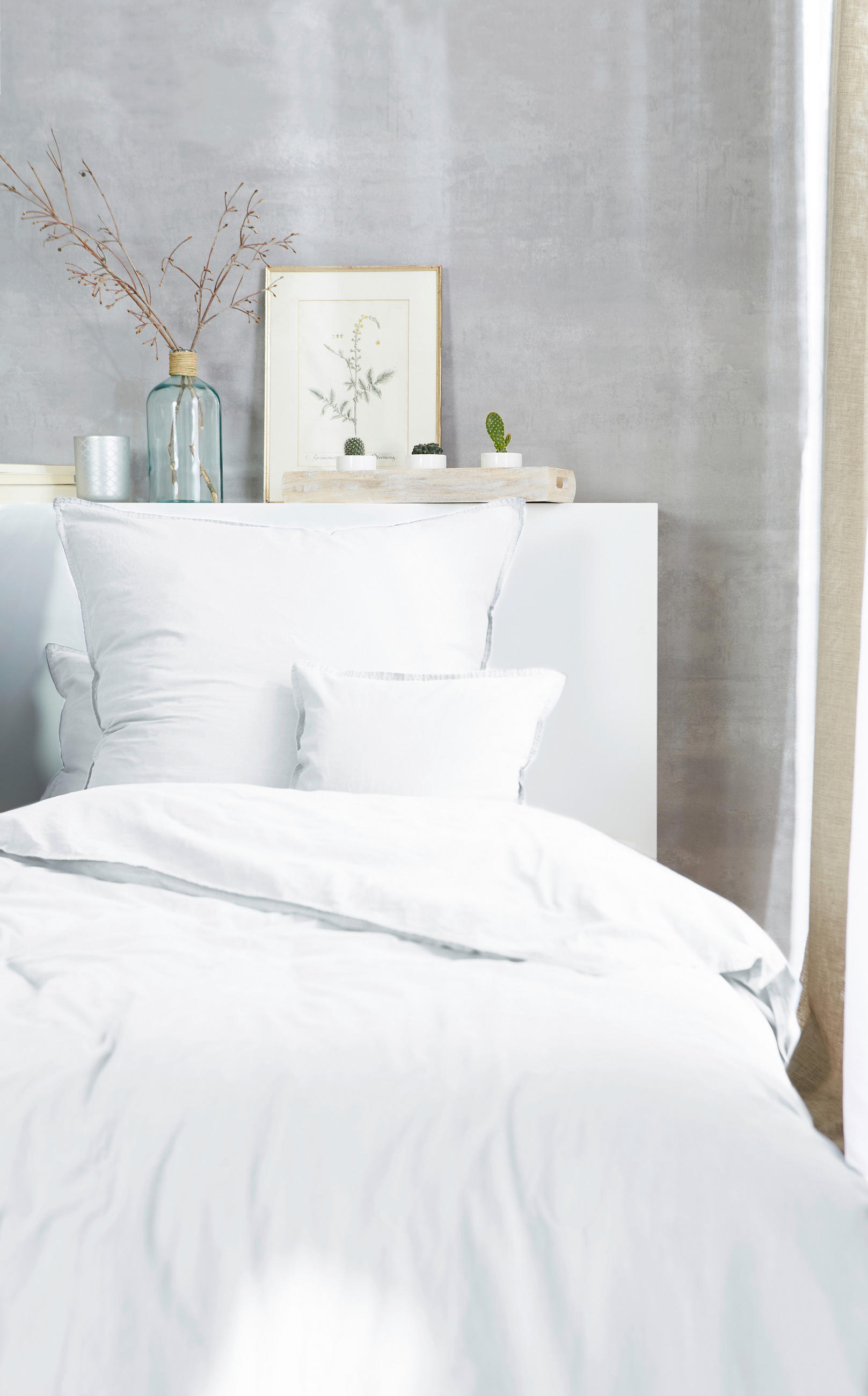 BETTWÄSCHESET Renforcé 135/200 cm 80 cm/80 cm - Weiss, Basics, Textil (135/200cm)
