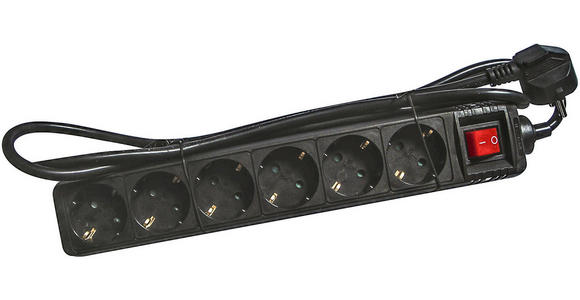 STECKDOSENLEISTE - Schwarz, Basics, Kunststoff/Metall (33,3/5,5/4,3cm) - Boxxx