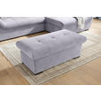 HOCKERBANK 108/42/54 cm Flachgewebe Hellgrau Kunststoff  - Hellgrau/Schwarz, Design, Kunststoff/Textil (108/42/54cm) - Xora