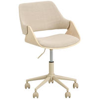 DREHSTUHL Leinenoptik Naturfarben, Beige  - Beige/Naturfarben, Modern, Holz/Kunststoff (51/78/88/57cm) - MID.YOU