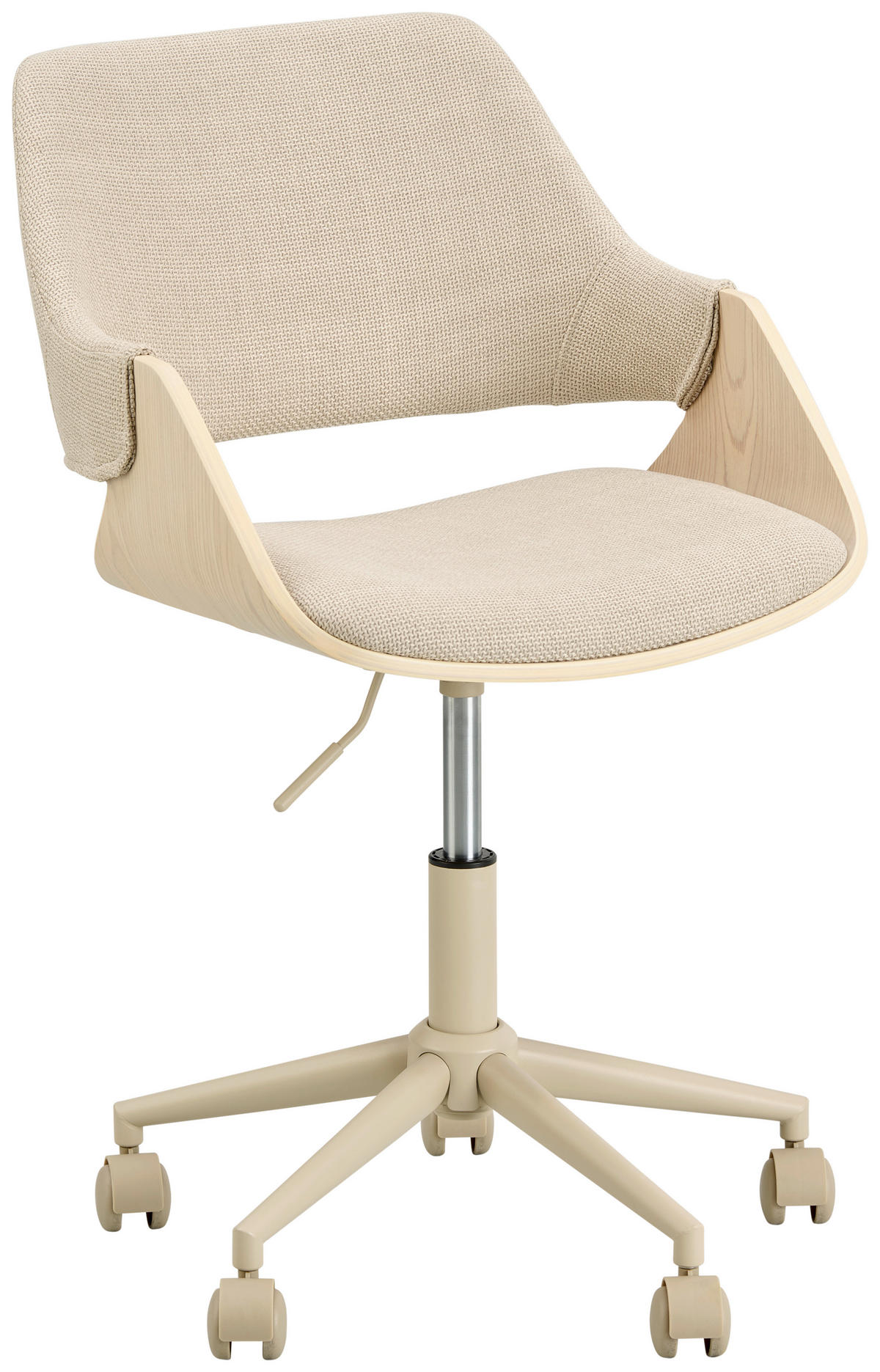 DREHSTUHL Leinenoptik Naturfarben, Beige  - Beige/Naturfarben, Modern, Holz/Kunststoff (51/78/88/57cm) - MID.YOU