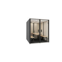 MEETINGBOX BOSSELINO QUATTRO - Schwarz, MODERN, Glas/Holzwerkstoff (190,9/215,5/191cm) - Bosse
