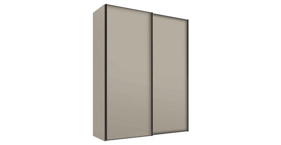 SCHWEBETÜRENSCHRANK  in Sandfarben  - Sandfarben/Graphitfarben, Design, Holzwerkstoff/Metall (225/222/68cm) - Moderano