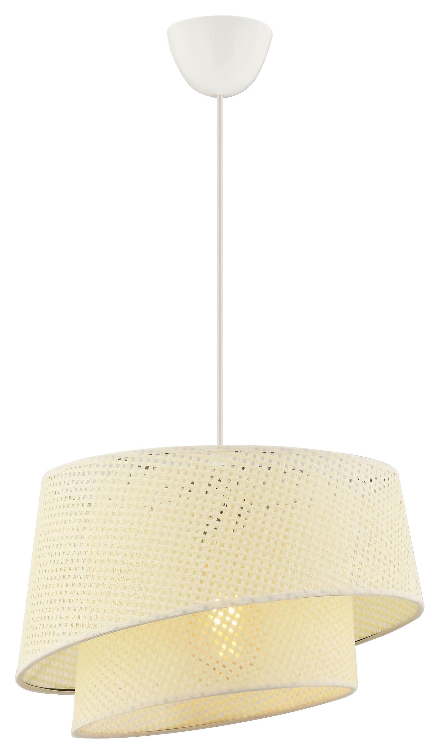 HÄNGELEUCHTE 32/65 cm   - Weiß, Design, Textil/Metall (32/65cm) - P & B