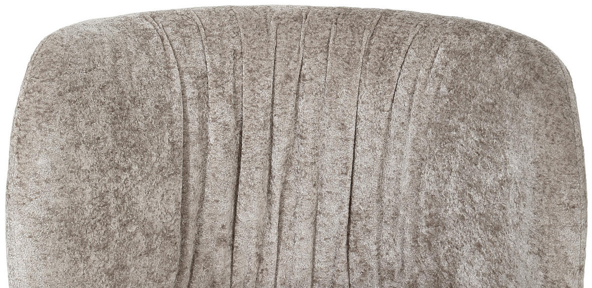 STUHL Chenille Taupe  - Taupe, Design, Textil/Metall (56,5/77/57cm) - Stylife