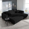 ECKSOFA  in Mikrofaser Graphitfarben  301/207 cm  - Chromfarben/Graphitfarben, Design, Textil/Metall (301/207cm) - Xora