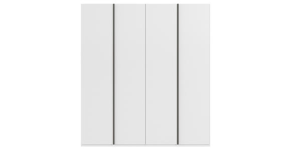 DREHTÜRENSCHRANK 201/235/61 cm,  in Weiß, 4-türig  - Graphitfarben/Weiß, Basics, Holzwerkstoff/Metall (201/235/61cm) - Novel