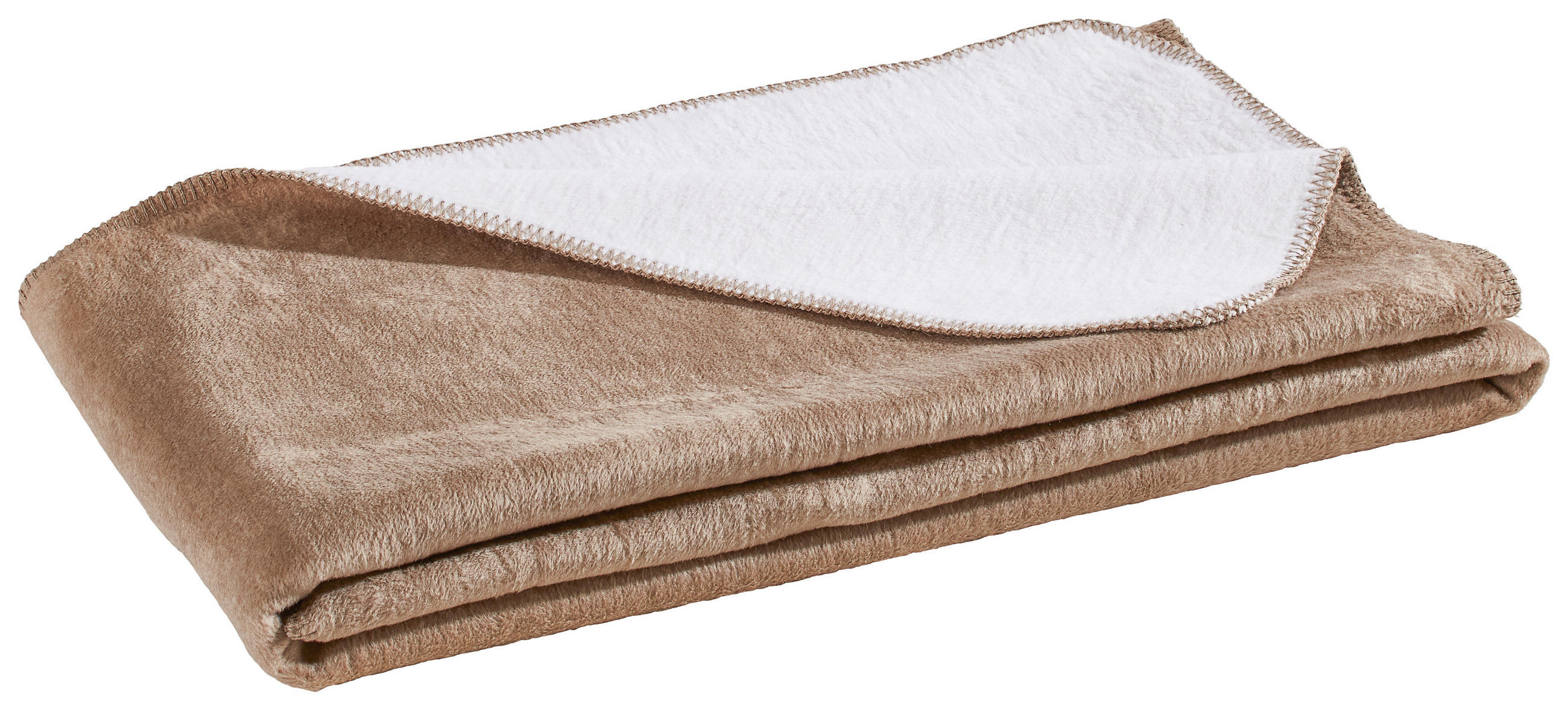 WOHNDECKE DE VELA 150/200 cm  - Naturfarben/Weiß, Basics, Textil (150/200cm) - Novel