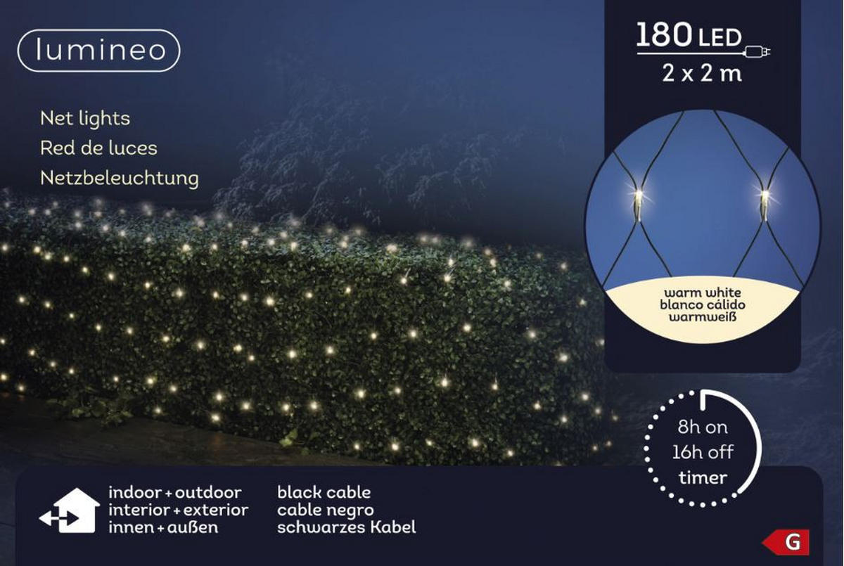 SVETLOBNA GIRLANDA    250 lm 2700 K   - črna, Basics, kovina/umetna masa (200/200cm) - X-Mas