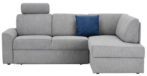 ECKSOFA  in Webstoff Grau  224/165 cm  - Schwarz/Grau, KONVENTIONELL, Kunststoff/Textil (224/165cm) - Xora