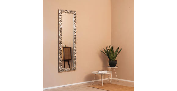 WANDSPIEGEL 95/195/4 cm in rechteckig - Silberfarben, Design, Glas/Holz (95/195/4cm) - Xora