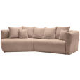 ECKSOFA in Chenille Beige  180/315 cm  - Beige/Schwarz, MODERN, Kunststoff/Textil (180/315cm) - Hom`in