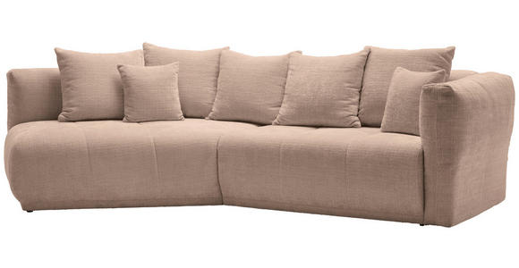 ECKSOFA in Chenille Beige  180/315 cm  - Beige/Schwarz, MODERN, Kunststoff/Textil (180/315cm) - Hom`in