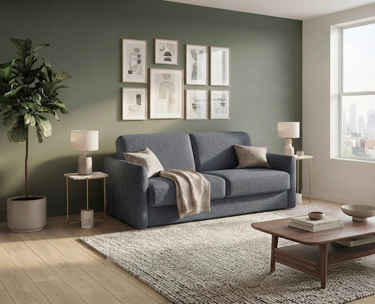SCHLAFSOFA Webstoff Dunkelgrau  - Dunkelgrau/Schwarz, KONVENTIONELL, Kunststoff/Textil (180/86/100cm) - Xora
