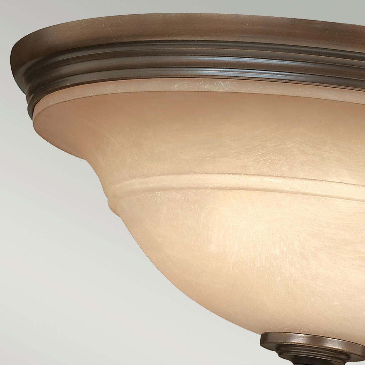TAKLAMPA Plymouth 44.5/21 cm  - bronsfärgad, Romantik / Lanthus, metall/glas (44.5/21cm) - Elstead Lighting