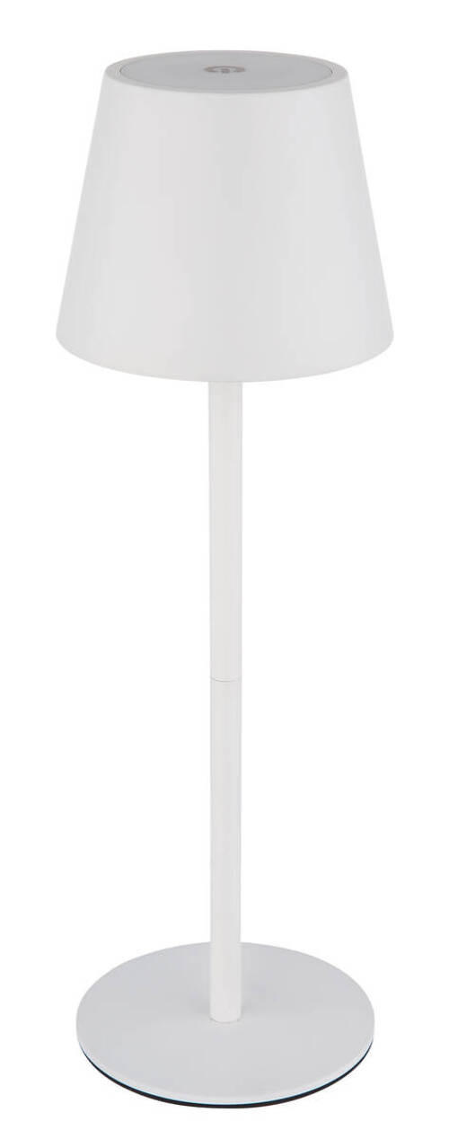AKKU-TISCHLEUCHTE 11,5/36 cm   - Opal/Weiß, Trend, Kunststoff/Metall (11,5/36cm) - Novel